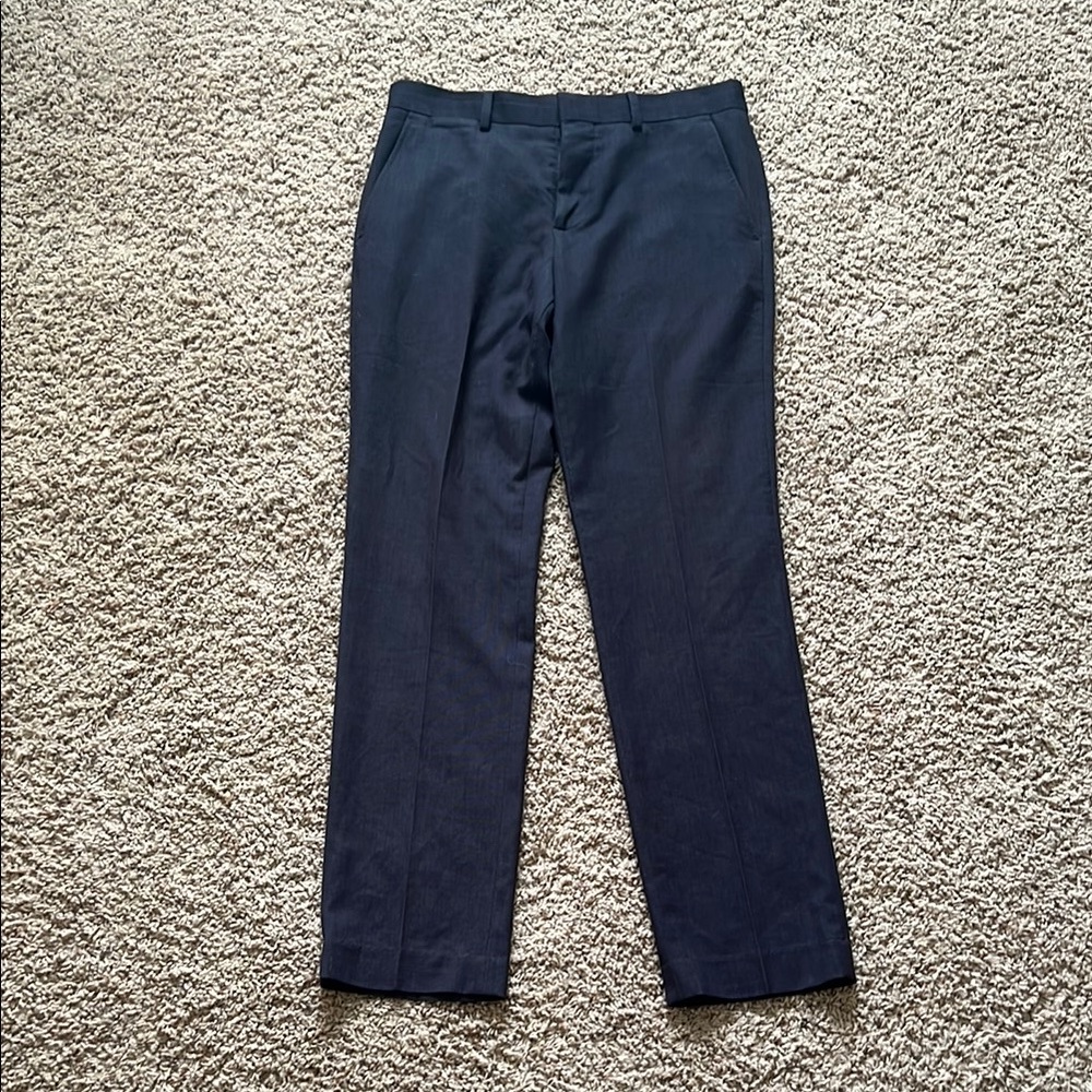 jf j.ferrar Black Dress Pants Flat Front Straight Leg